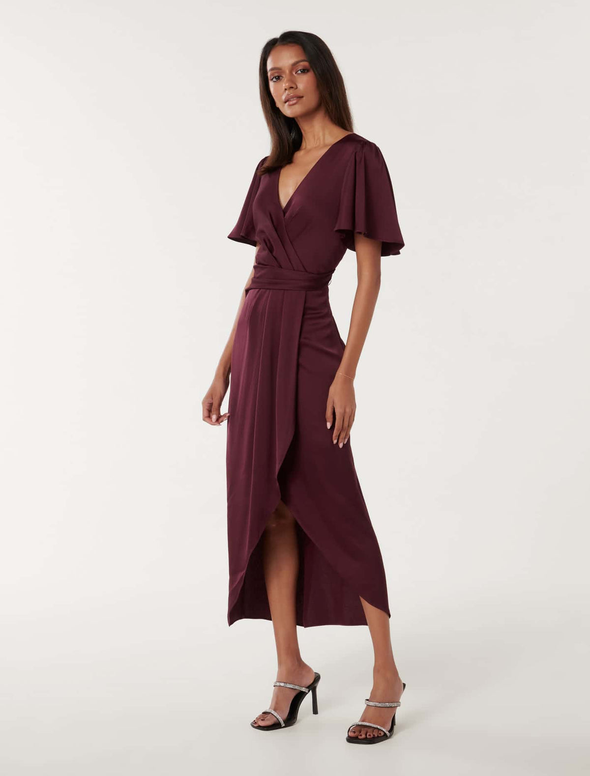 Estelle Petite Flutter Sleeve Dress Imperial Port