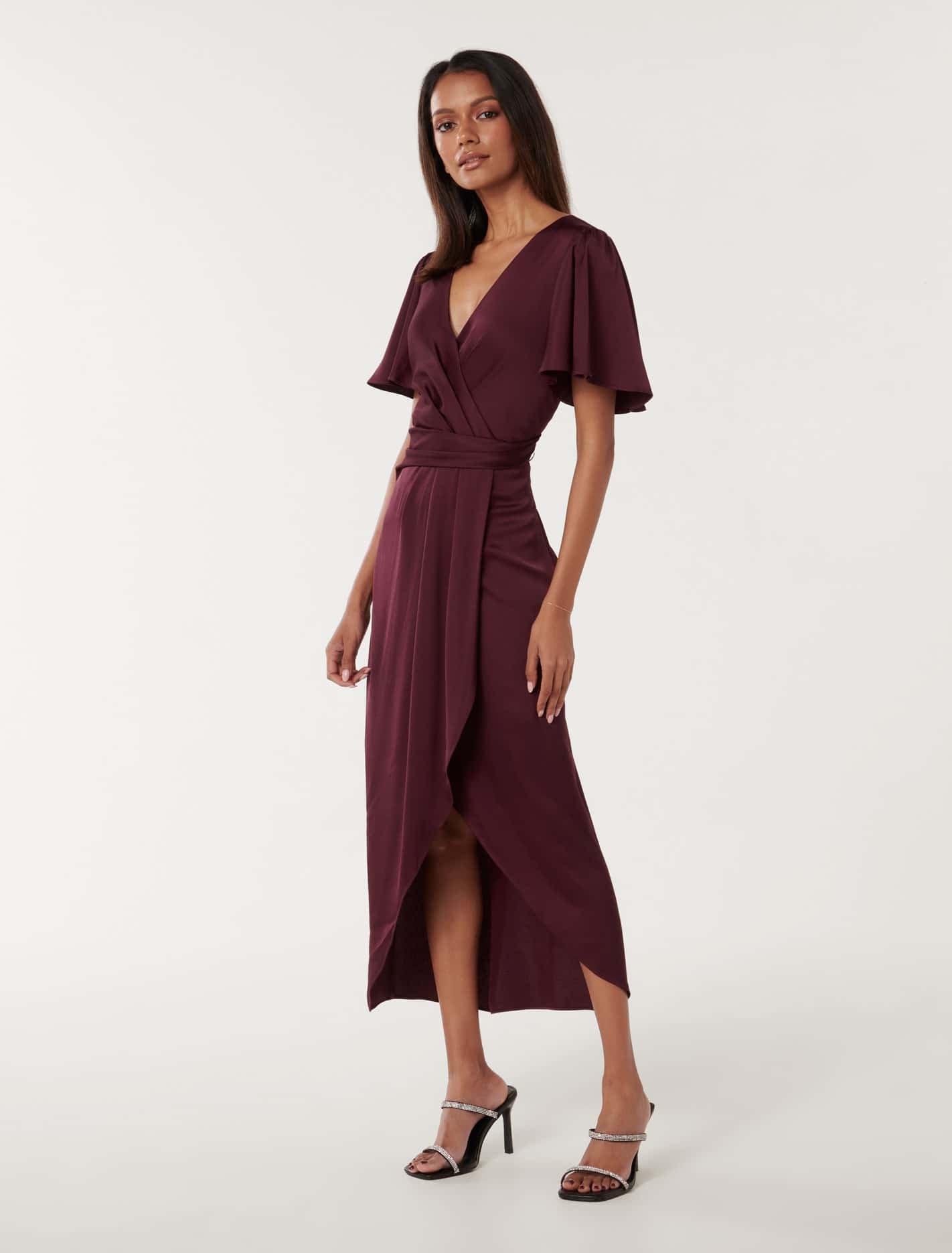 Estelle Petite Flutter Sleeve Dress Imperial Port