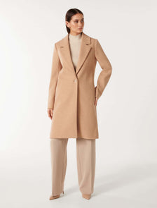 Billie Longline Coatigan Camel Marle