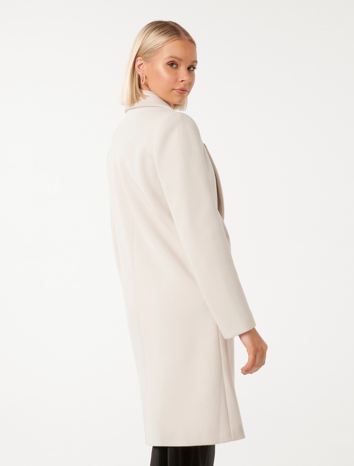 Billie Longline Coatigan Cream
