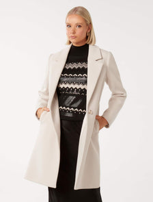Billie Longline Coatigan Cream