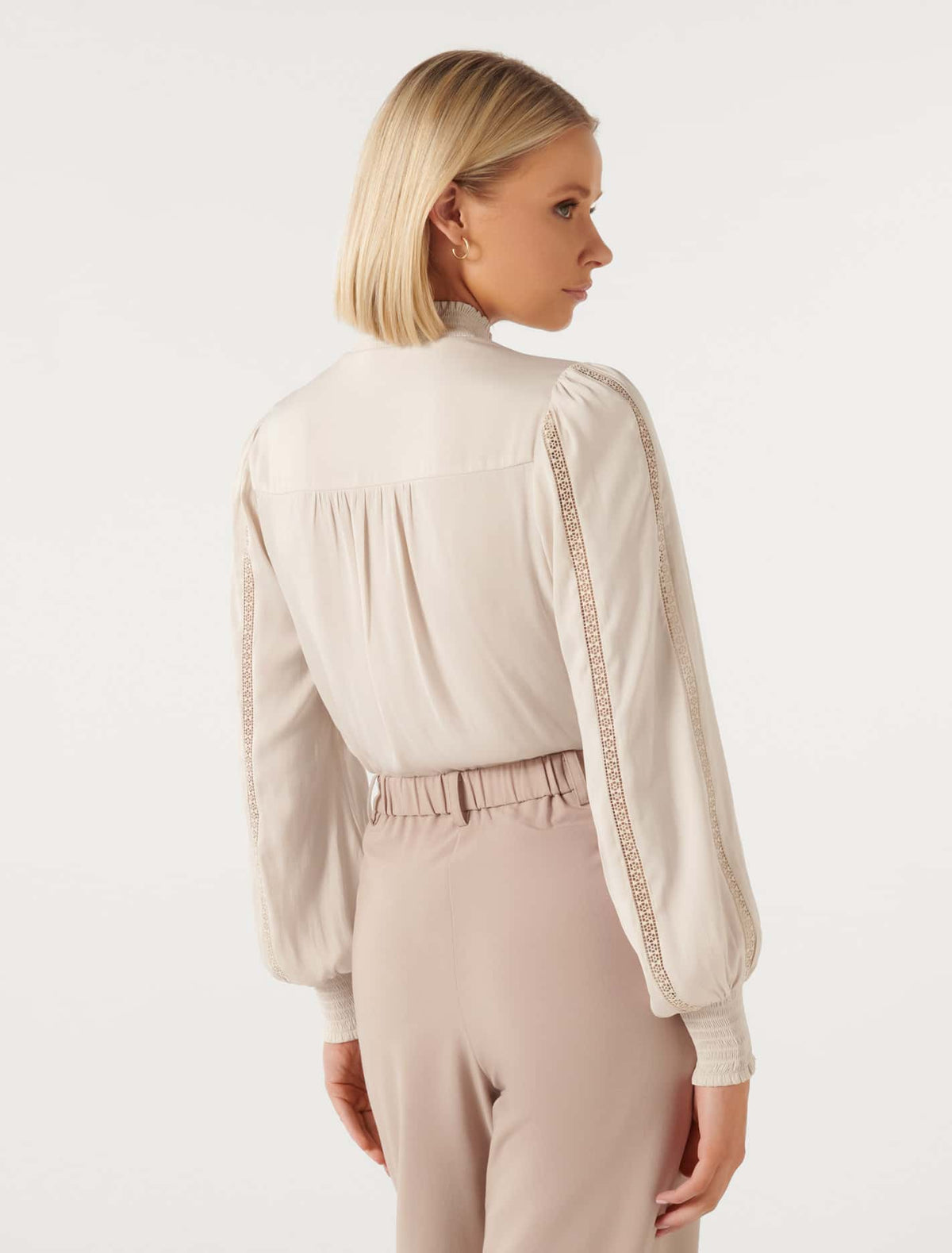 Tilda Trim Spliced Blouse Spritz