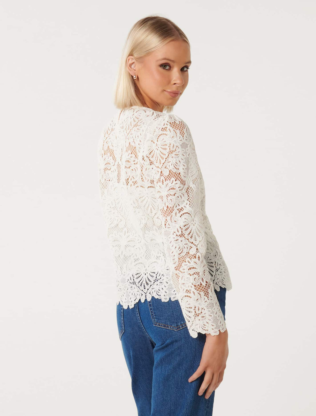 Lucille Lace Shell Top Porcelain