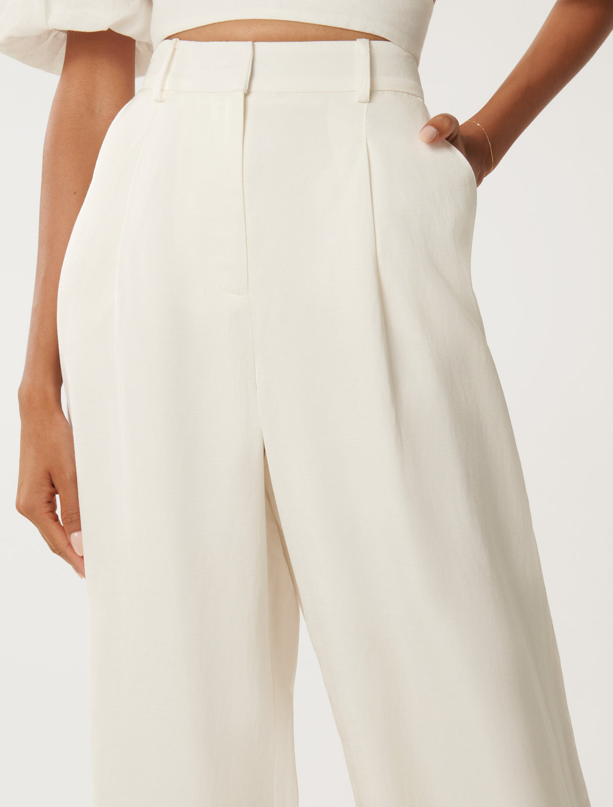 Mariana Petite Wide Leg Pant Porcelain