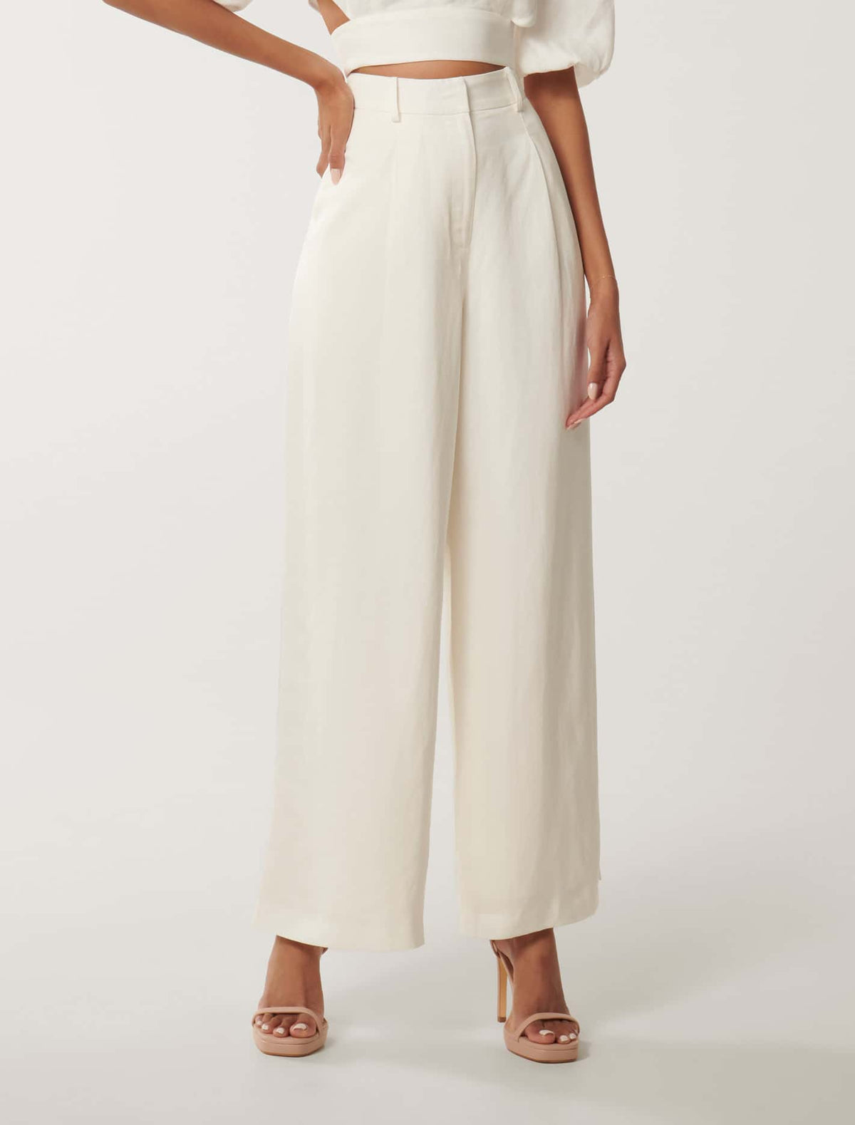 Mariana Petite Wide Leg Pant Porcelain