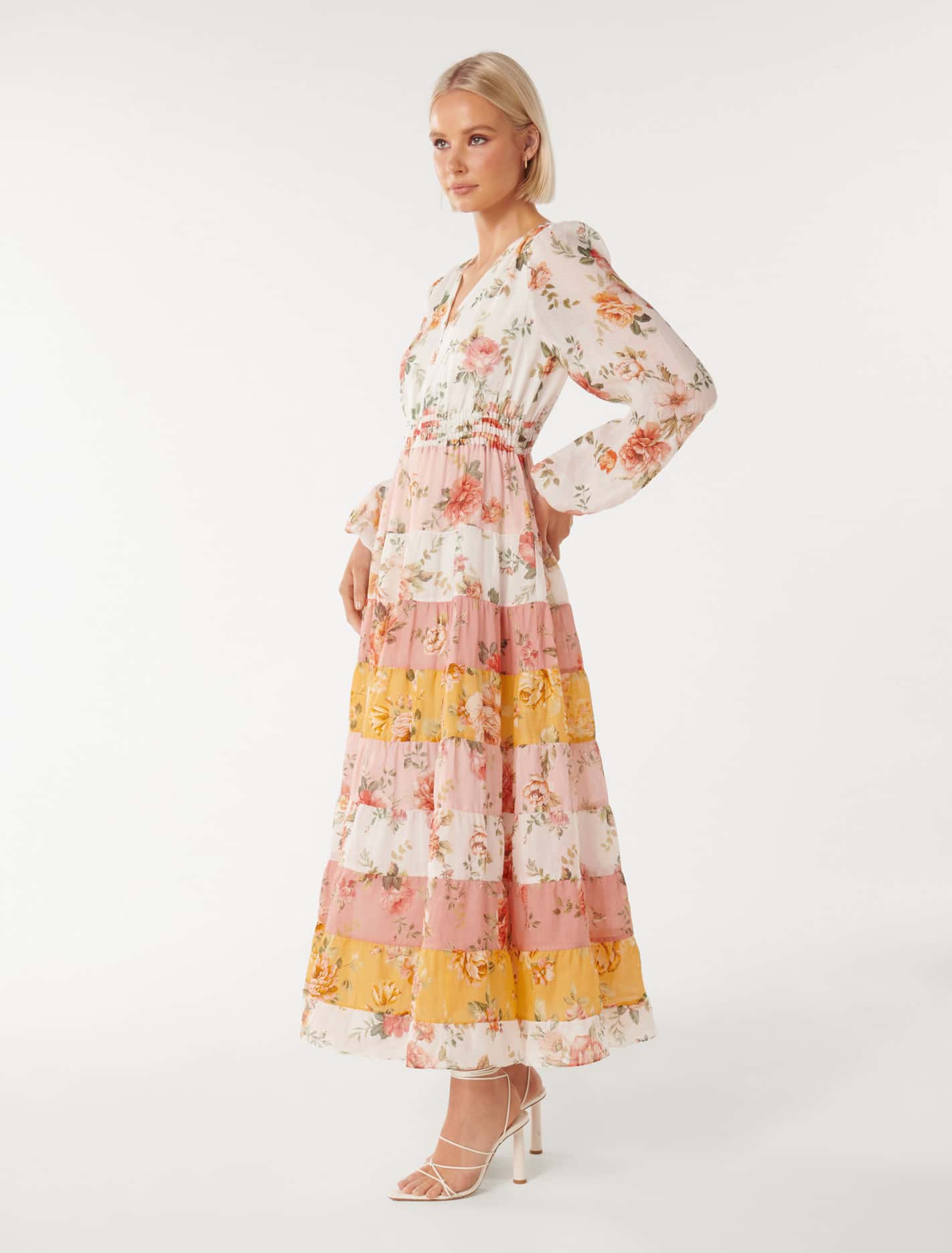 Lucinda Tiered Midi May Splice Floral
