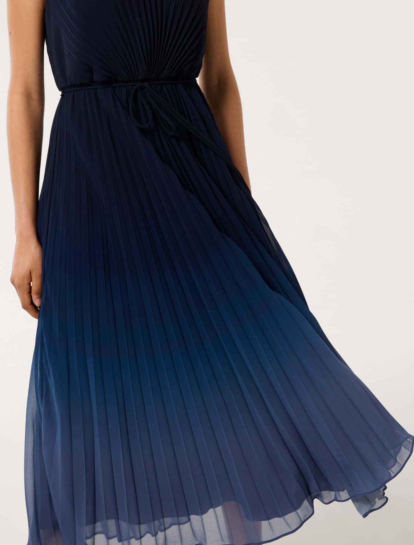 Phillipa Petite Pleated Midi Dress Sapphire Ombre