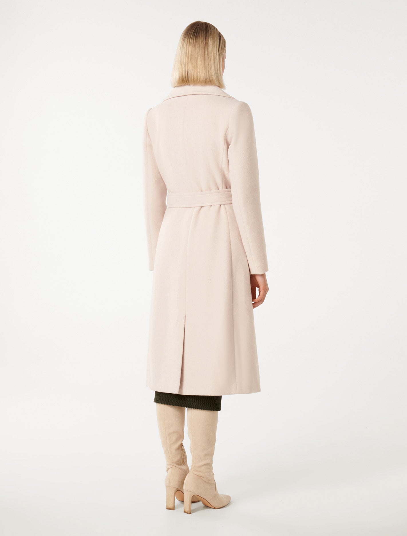Amanda Belted Wrap Coat Mink