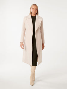 Amanda Belted Wrap Coat Mink