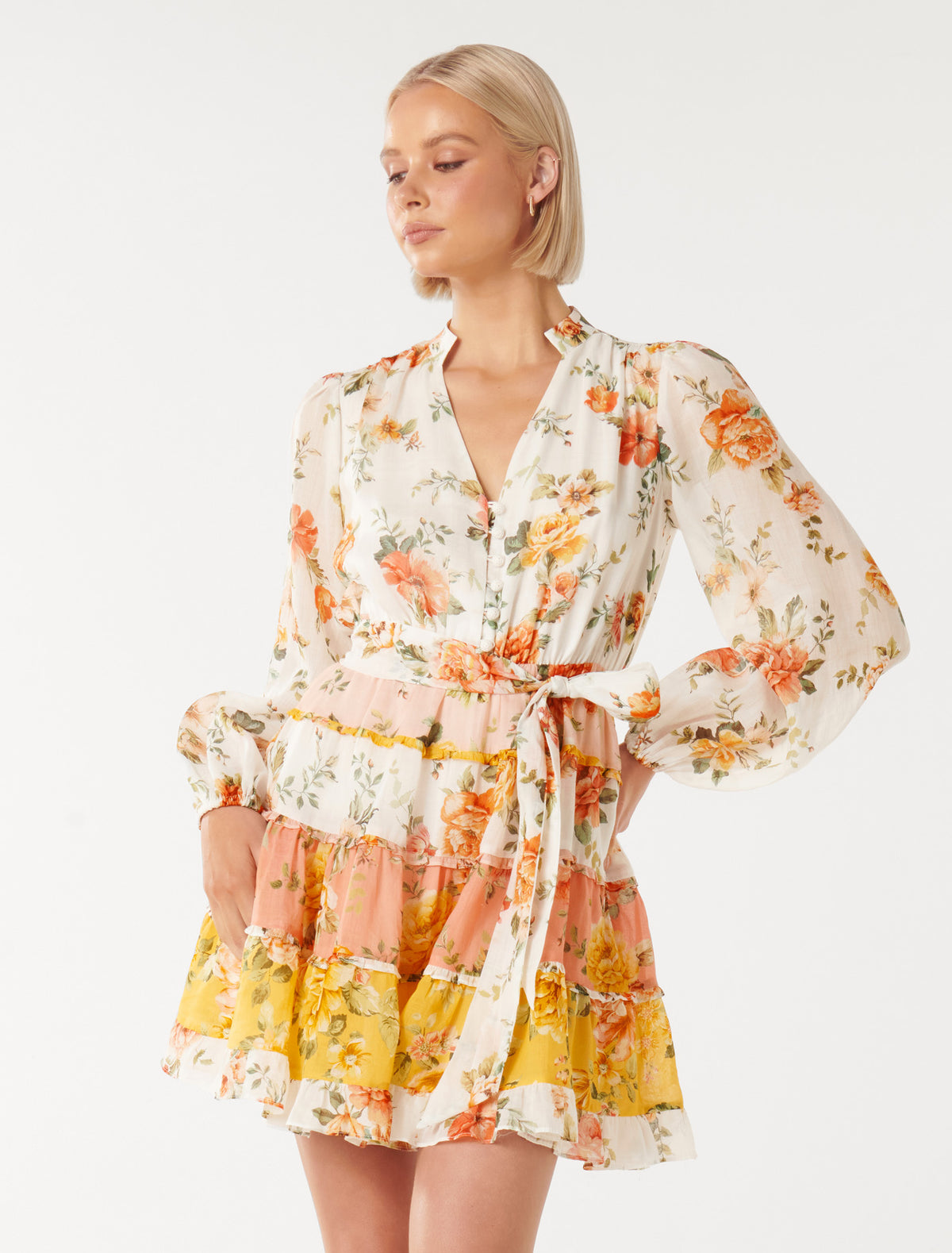 Josie Long-Sleeved Mini May Splice Floral