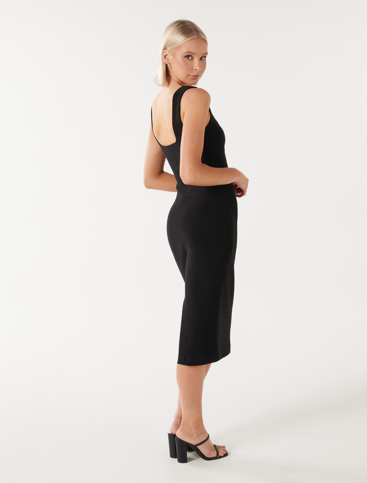 Kerry Bodycon Midi Dress Black