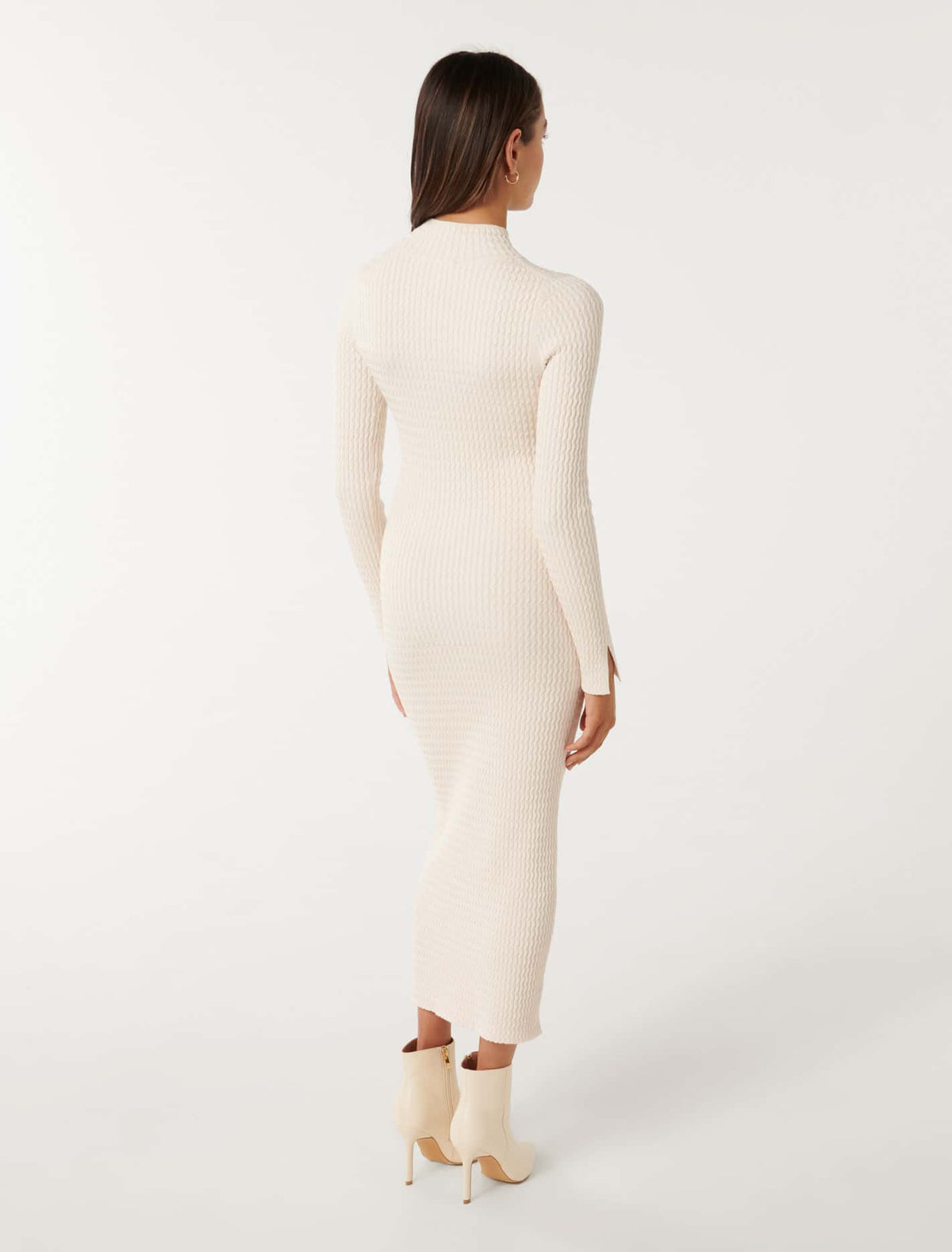 Georgia Petite Textured Knit Dress Cream