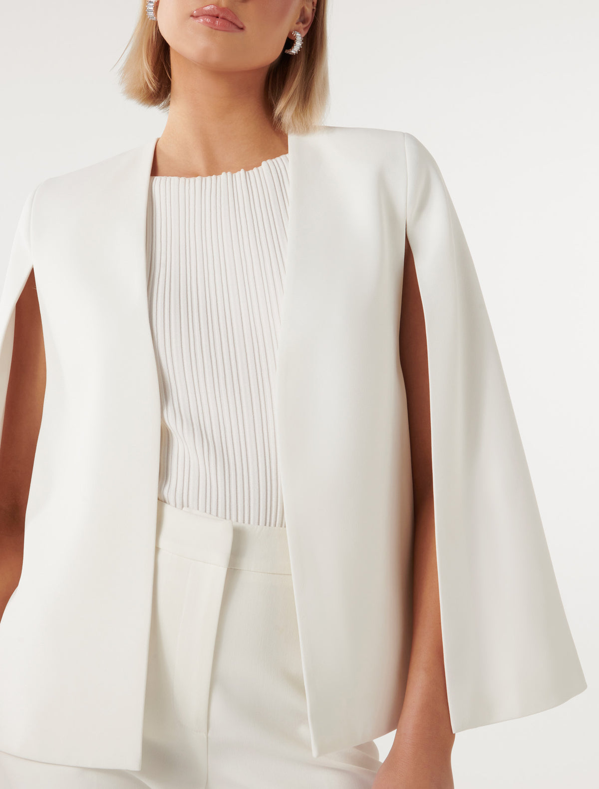 Lara Cape Jacket Ivory