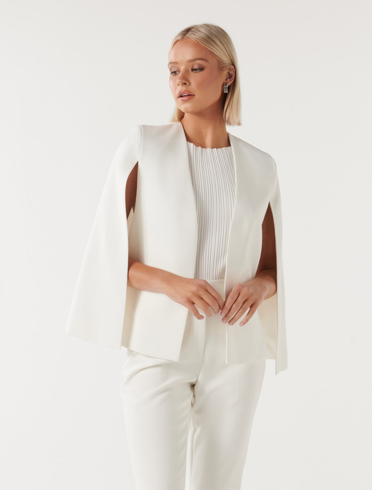 Lara Cape Jacket Ivory