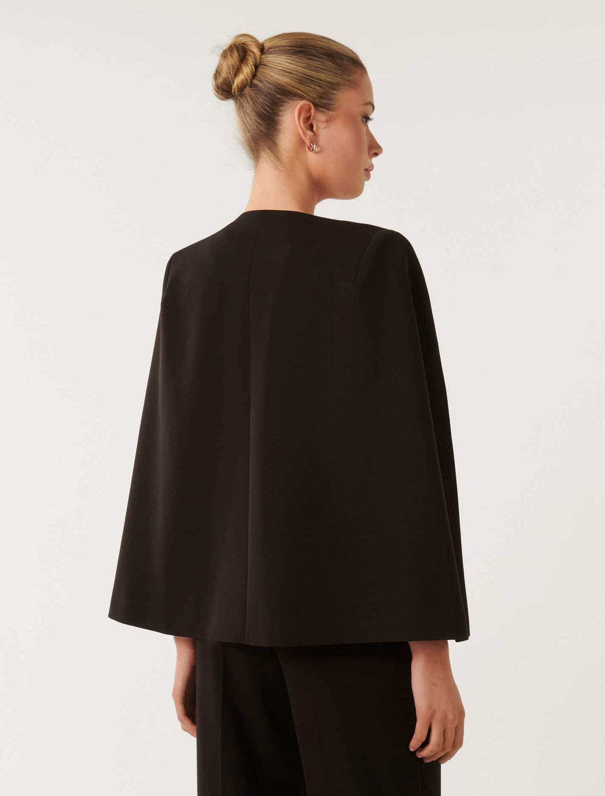 Lara Cape Jacket Black