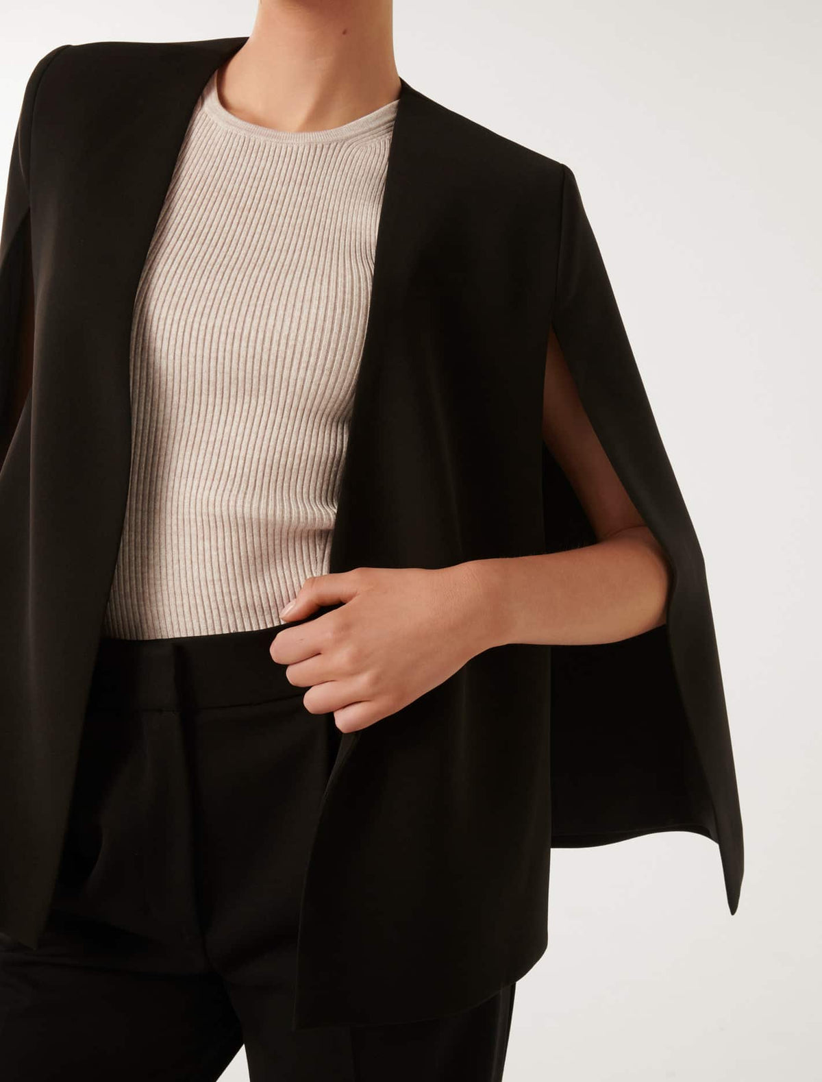 Lara Cape Jacket Black