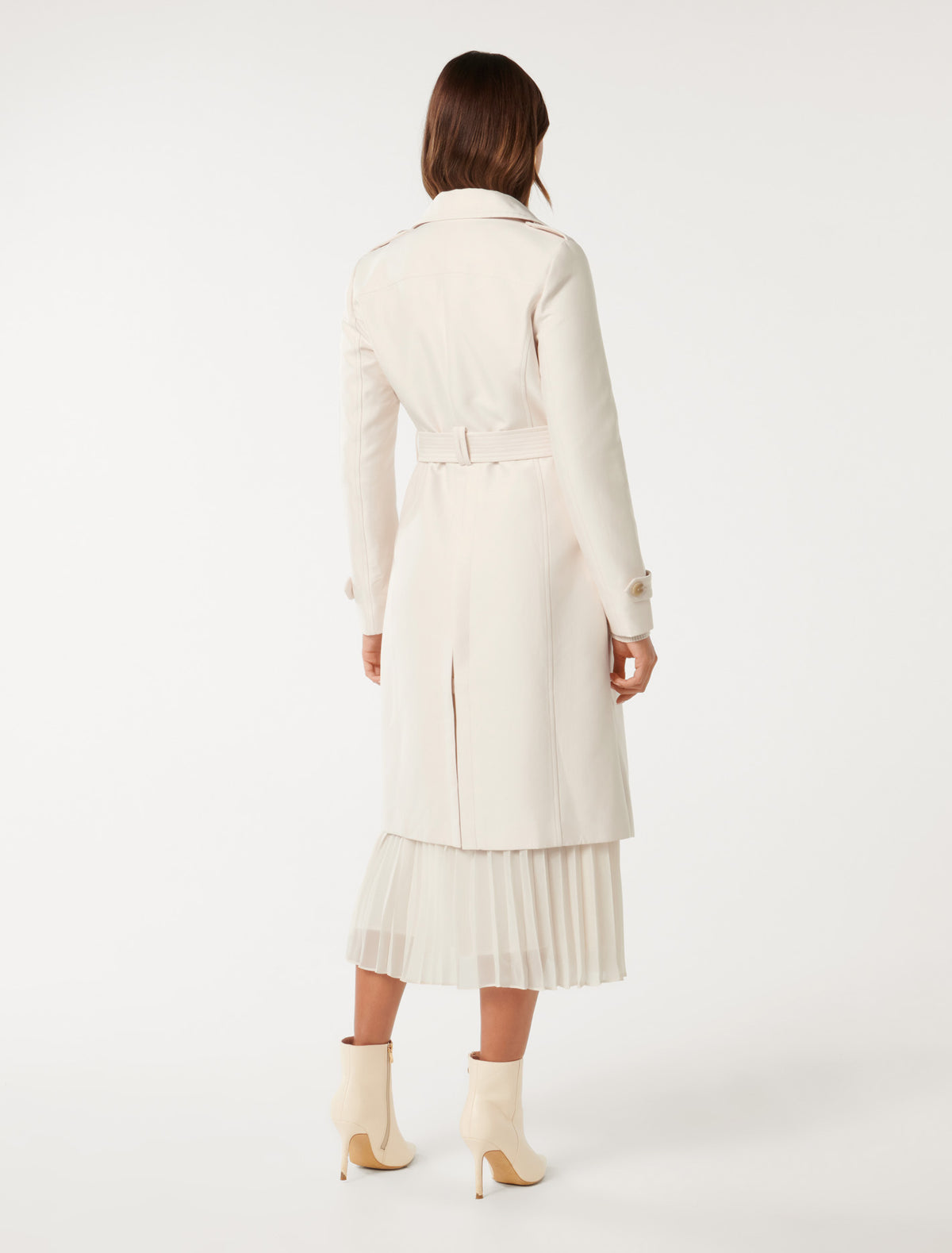 Bianca Long Trench Mac Warm Cream