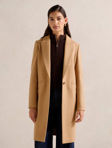 Bonnie Longline Coatigan Toasted Almond