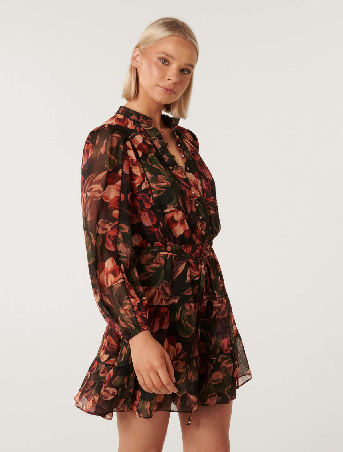 Fleur Printed Skater Mini Wright Floral