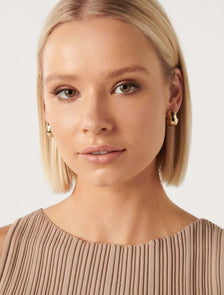 Signature Lulu Glass Stone Earring Gold / Blue