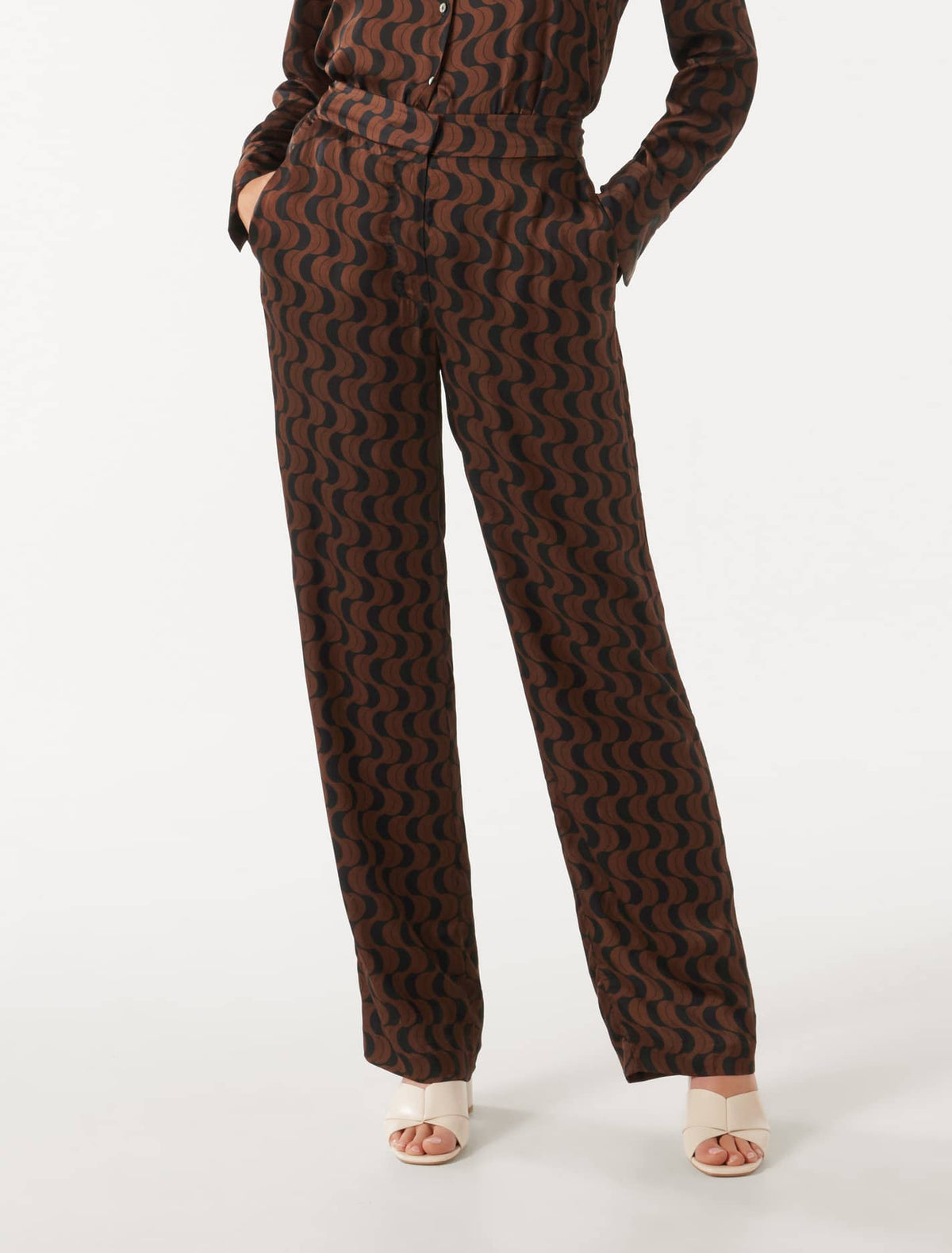 Sasha Satin Pant Dark Harper Geo