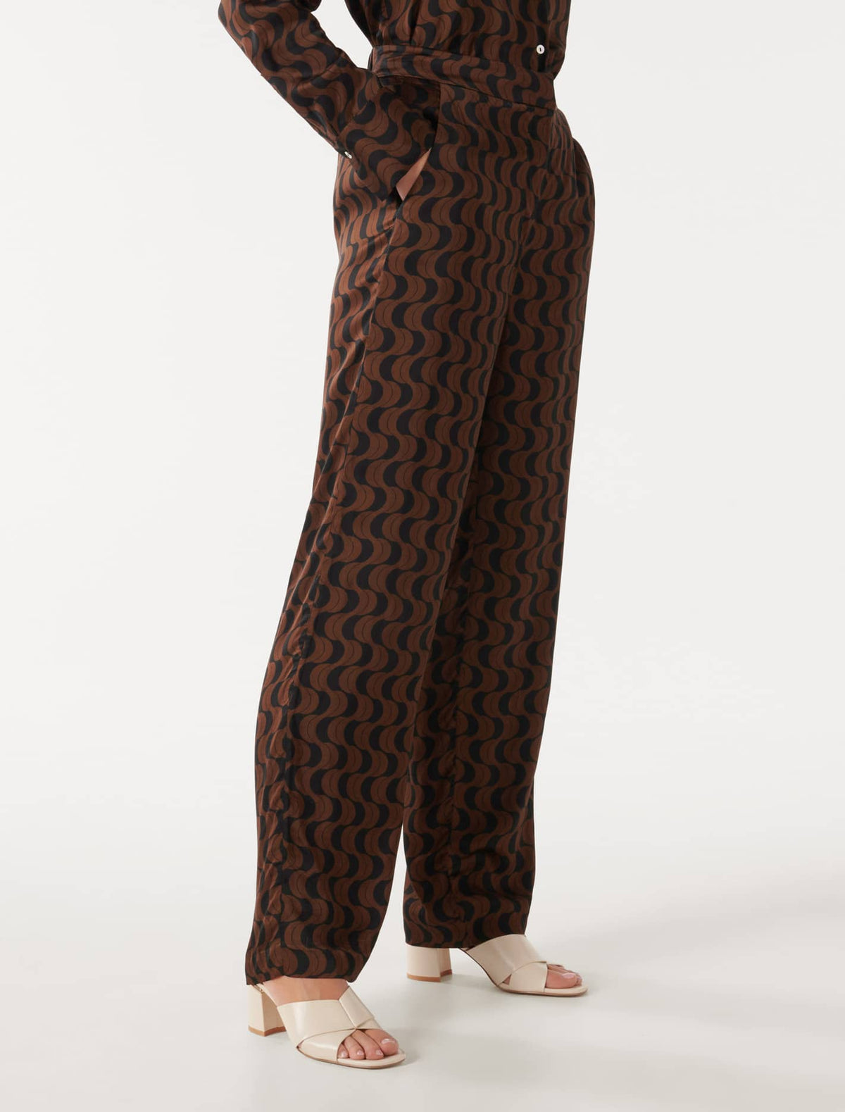 Sasha Satin Pant Dark Harper Geo