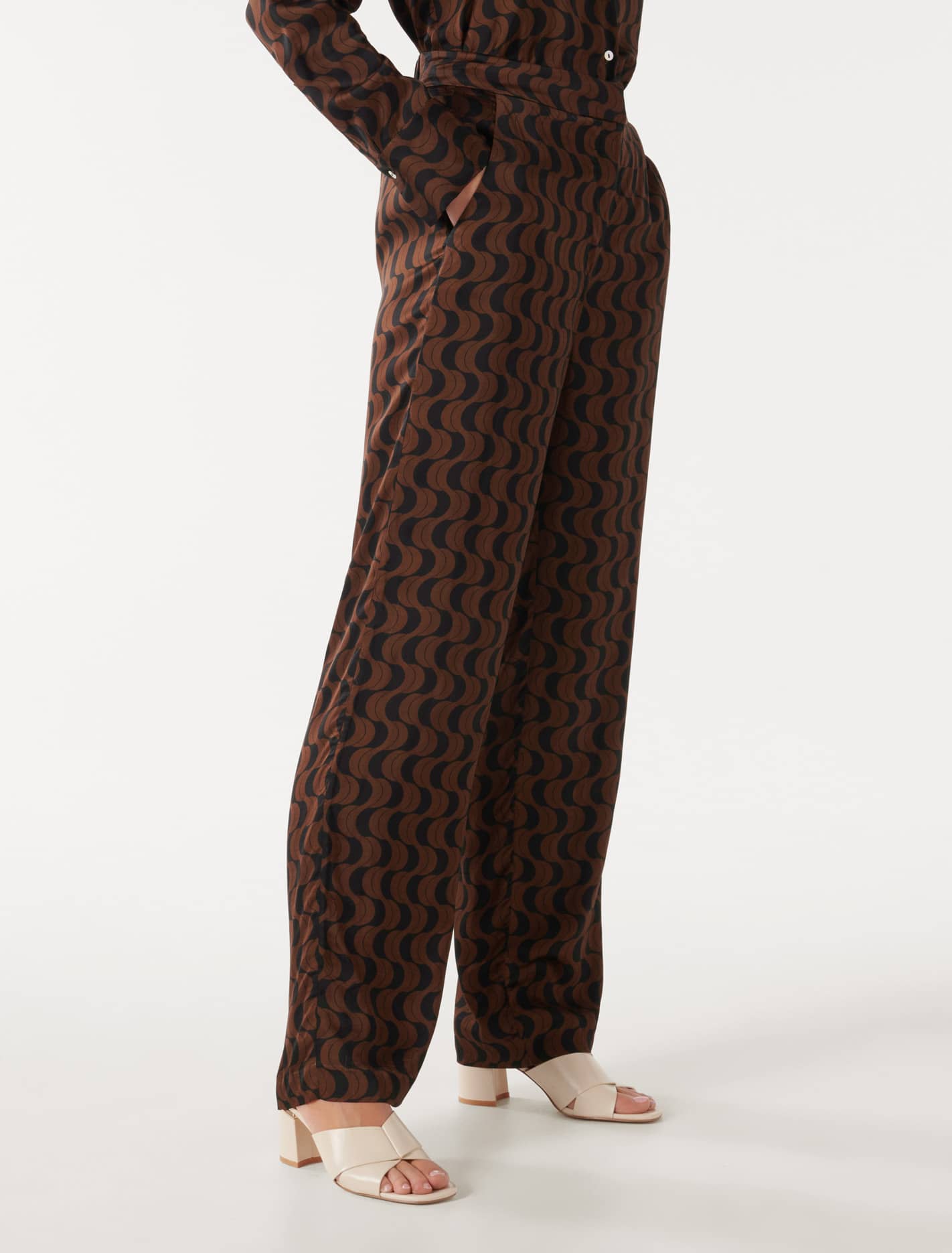 Sasha Satin Pant Dark Harper Geo