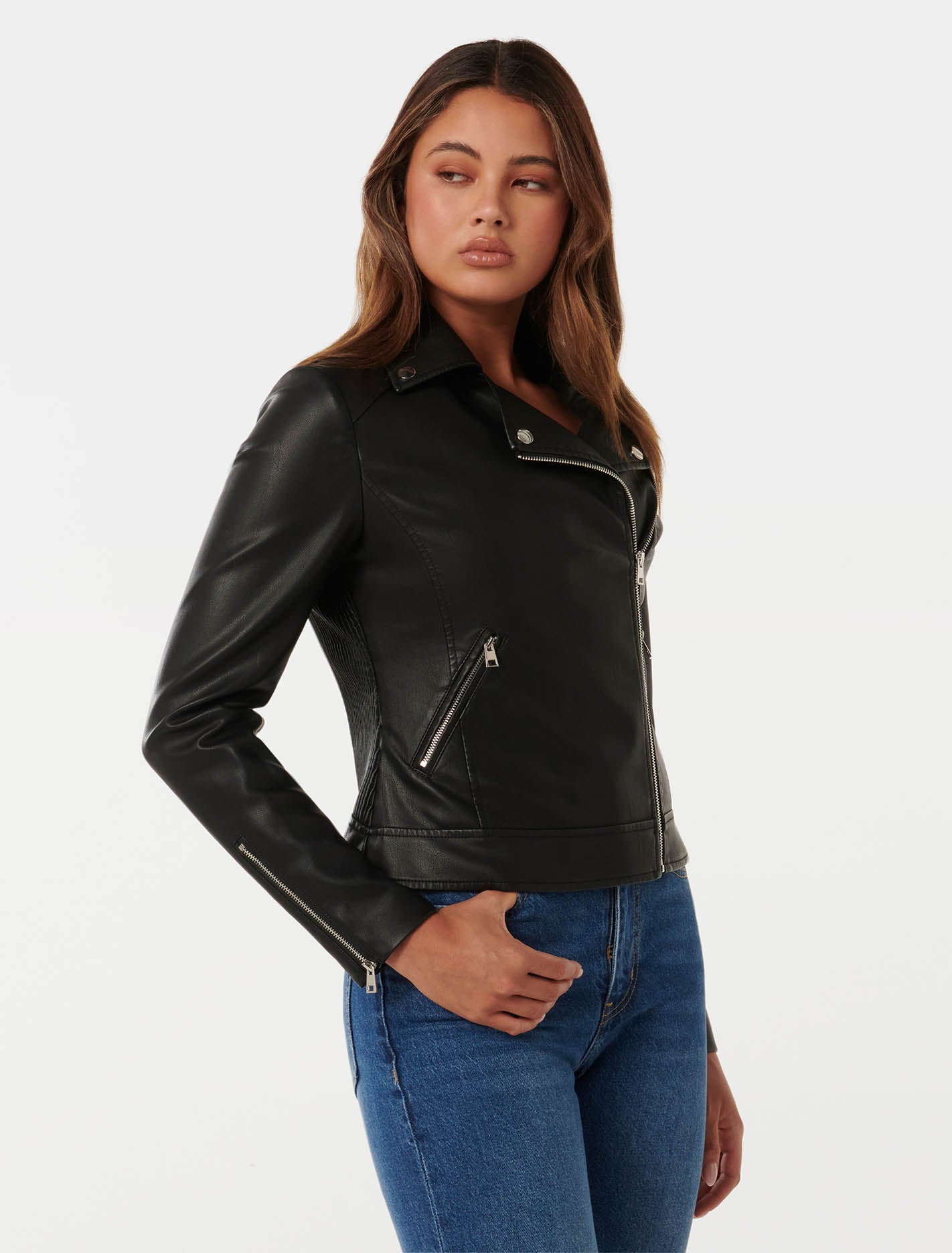 Kylie Biker Jacket Black