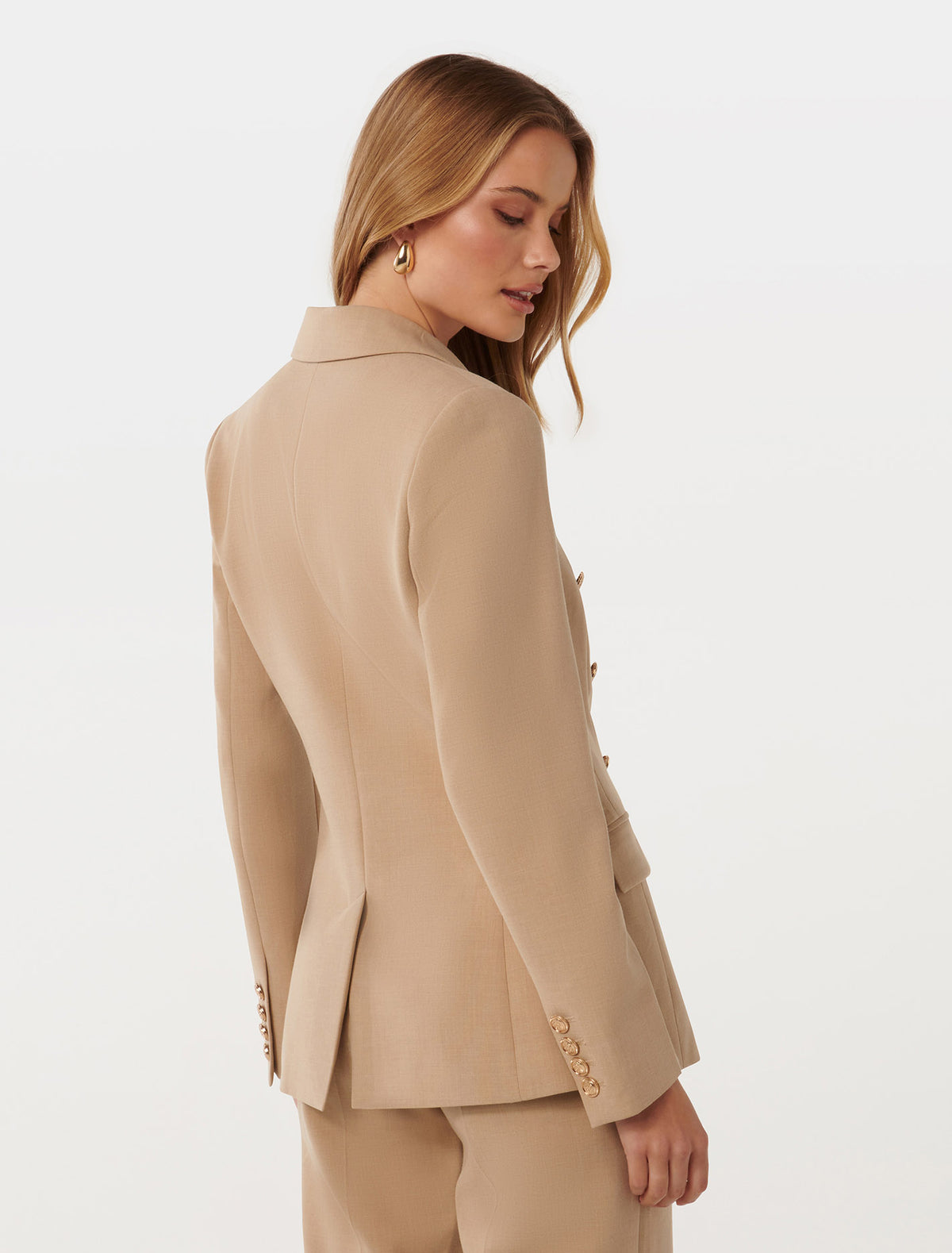 Immie Double Breasted Blazer Soft Camel Suit