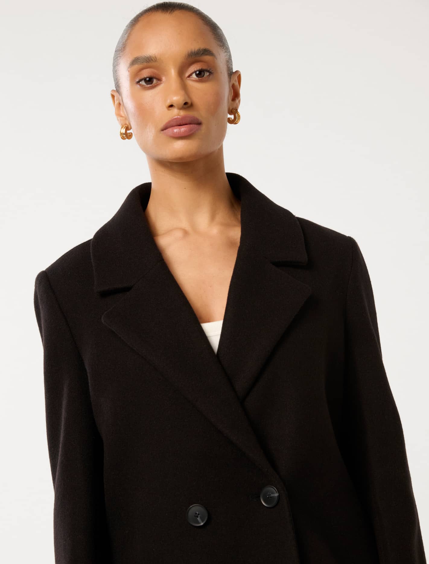 Shelley Petite DB Coatigan Black