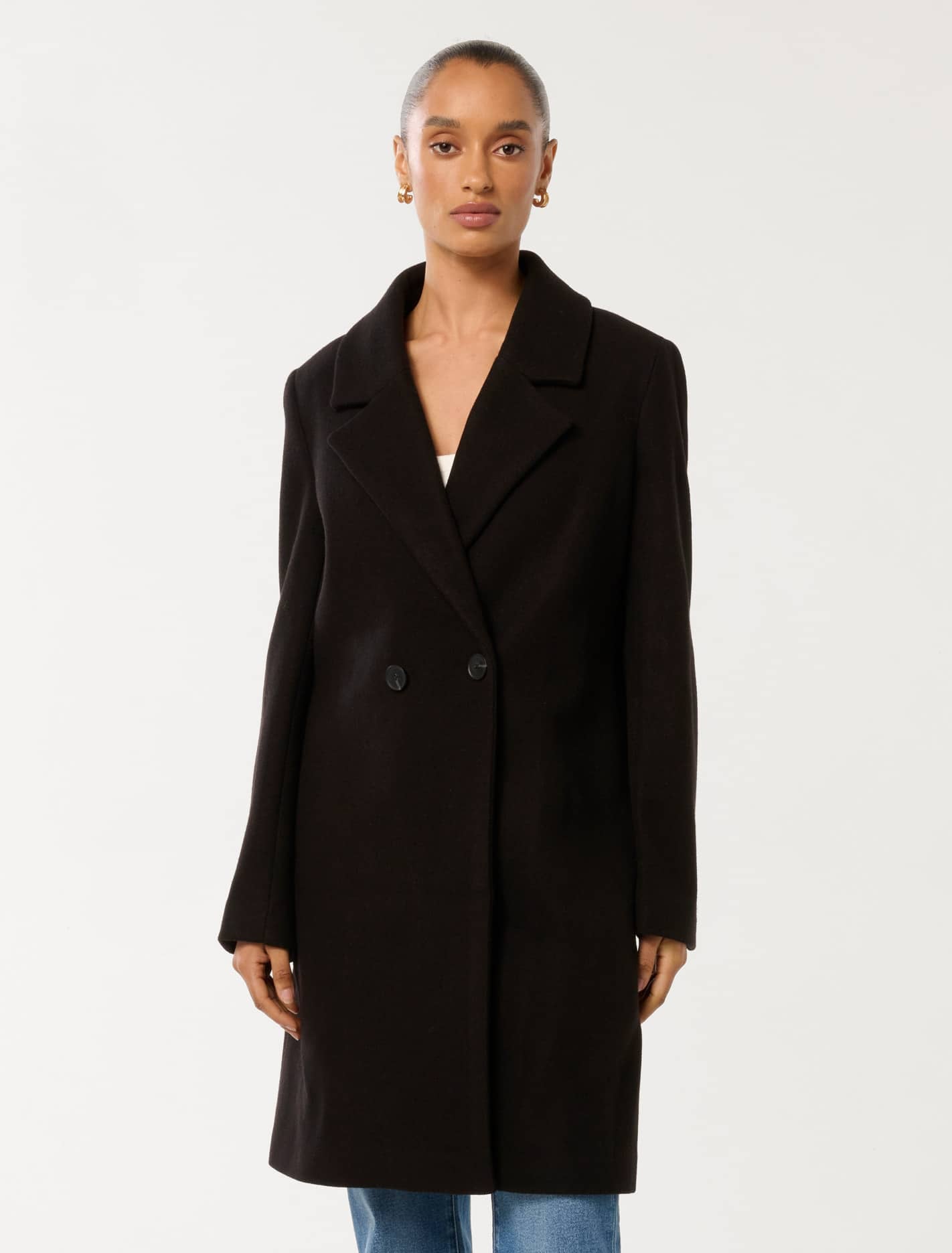 Shelley Petite DB Coatigan Black