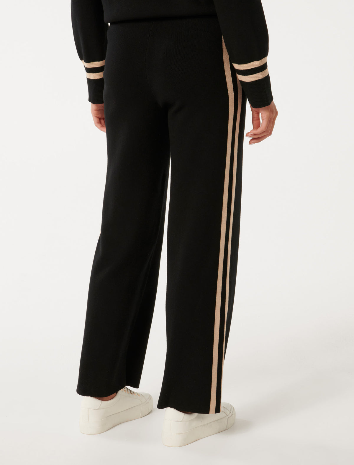 Hattie Co-Ord Knit Pant Black and Neutral