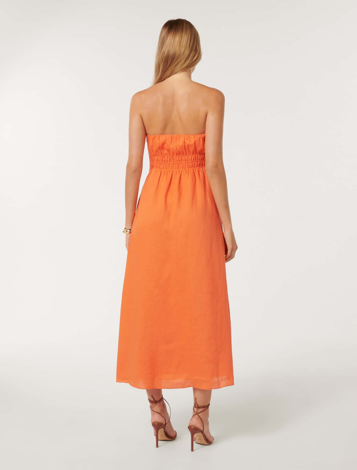 Romie Strapless Piping Midi Firecracker