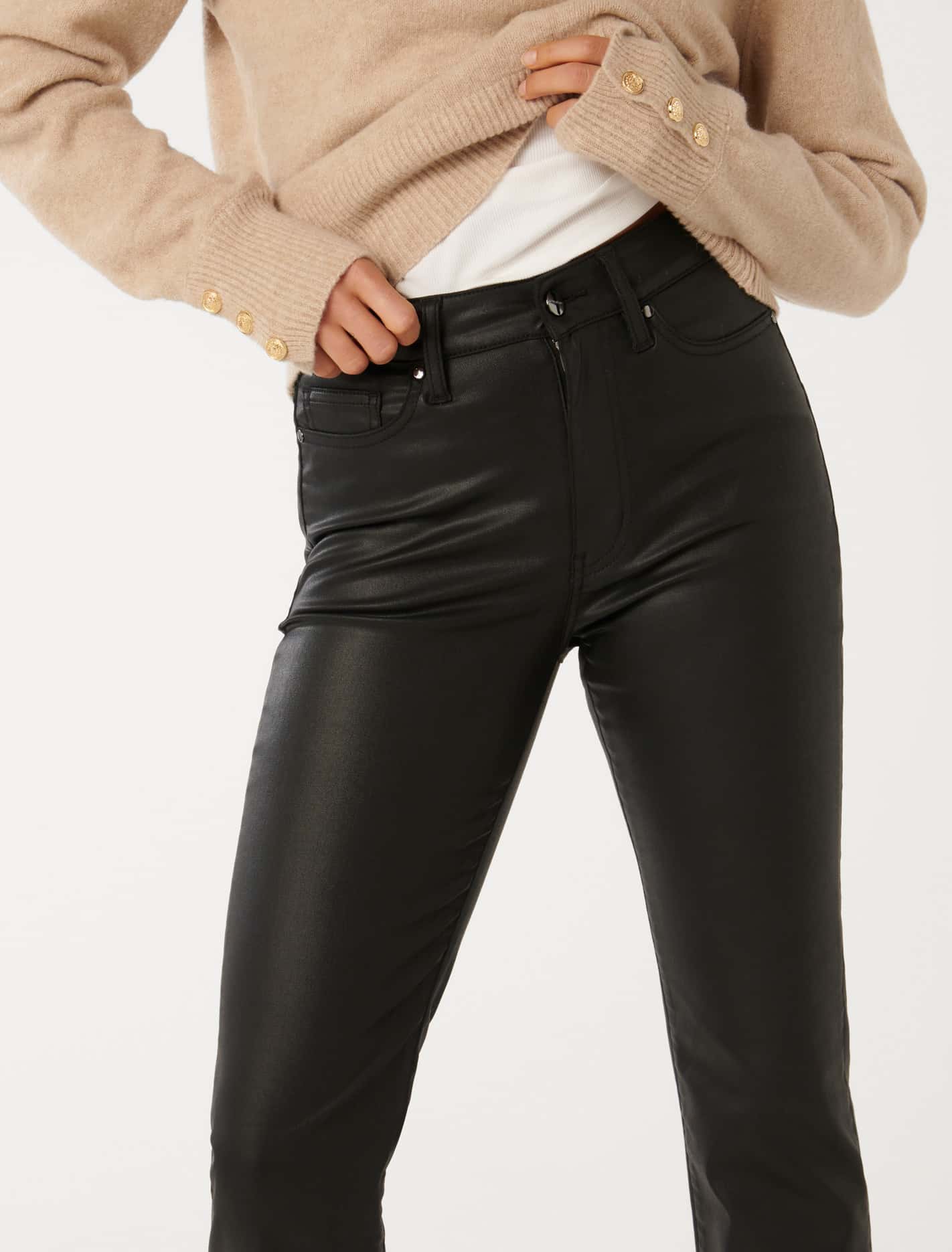 Stella Straight Leg Jean Black Coated