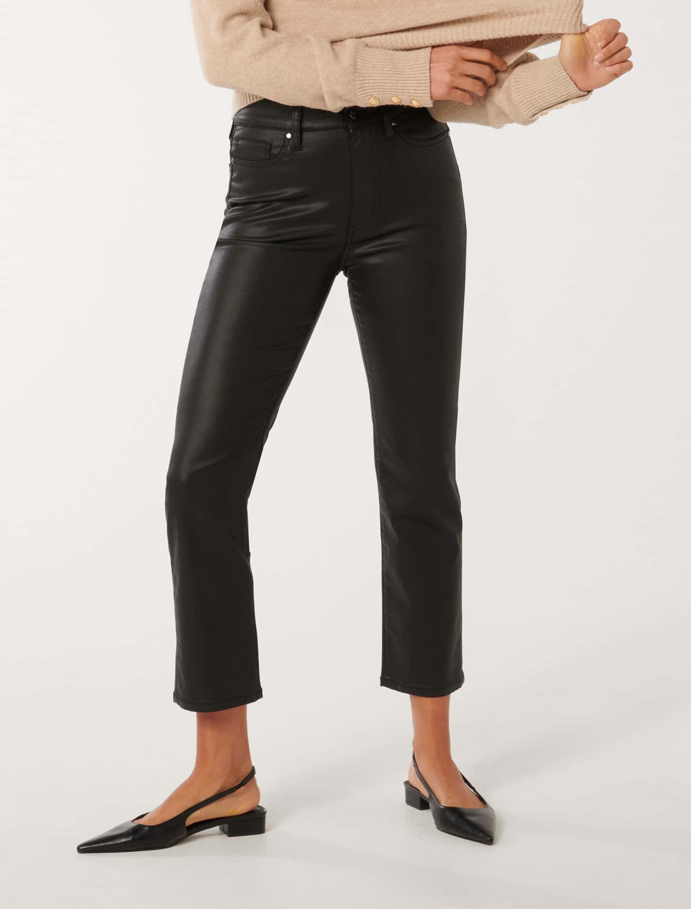 Stella Straight Leg Jean Black Coated
