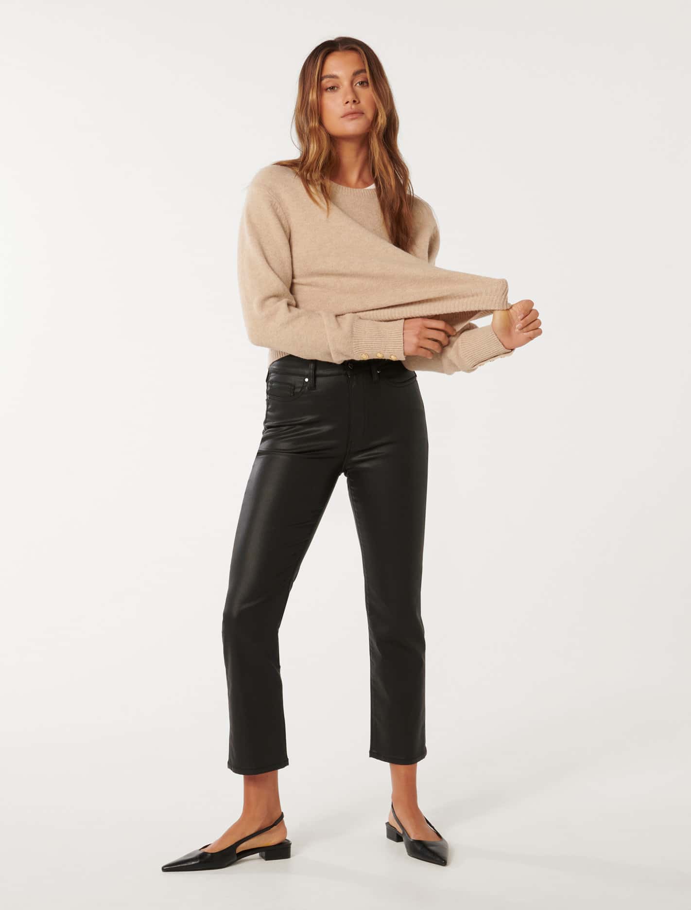 Stella Straight Leg Jean Black Coated