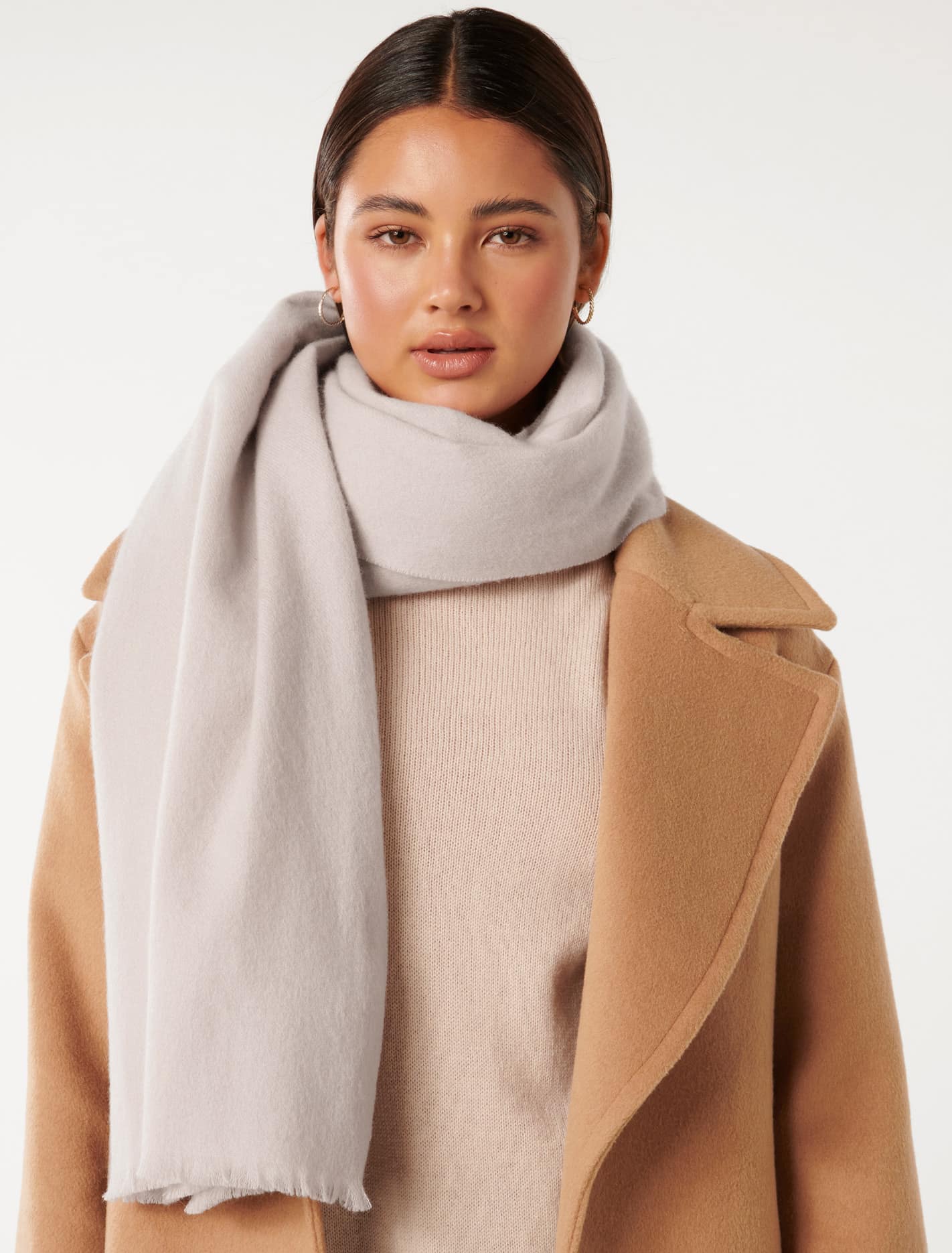 Aurora Premium Wool Scarf Cream