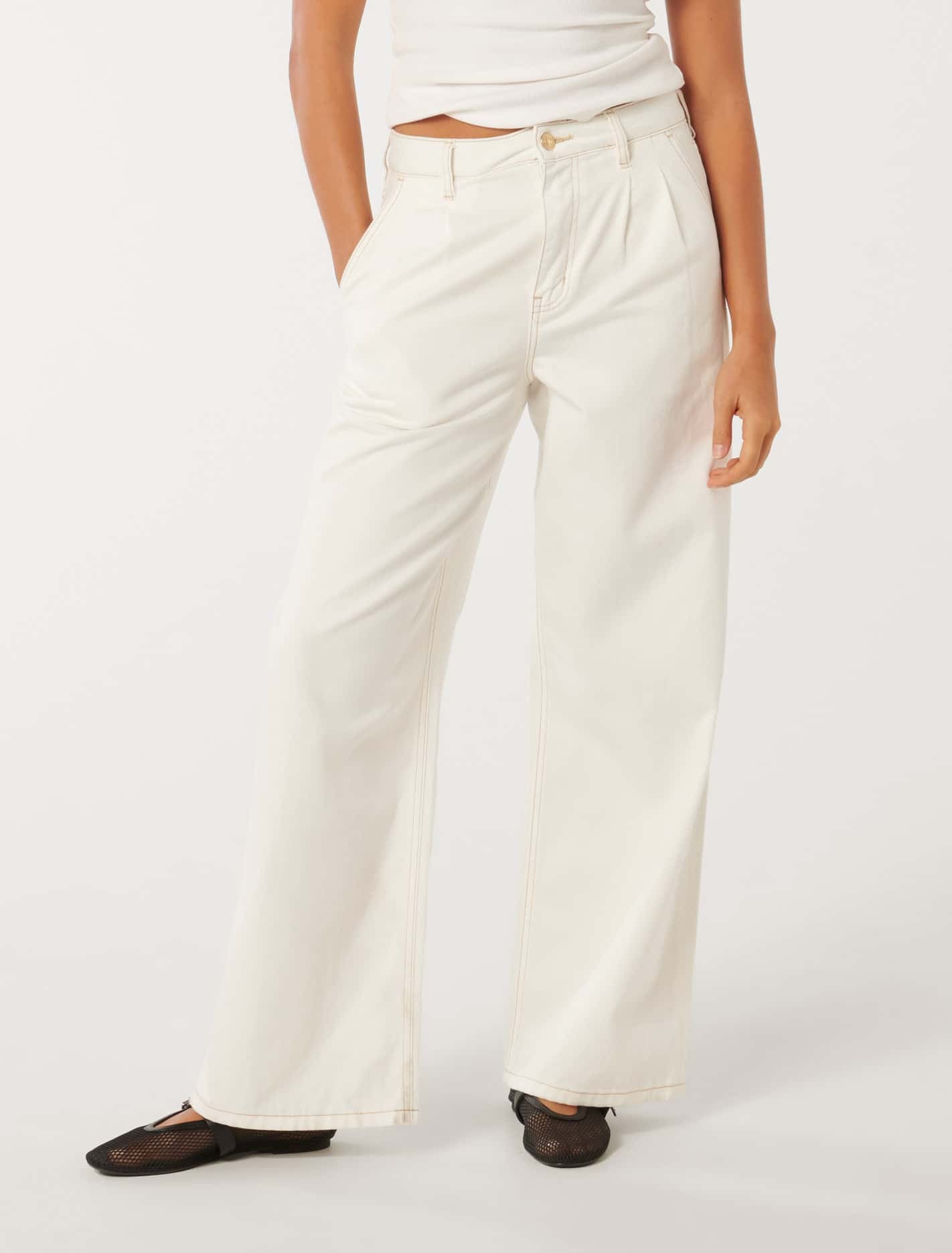 Pippa Wide Leg White