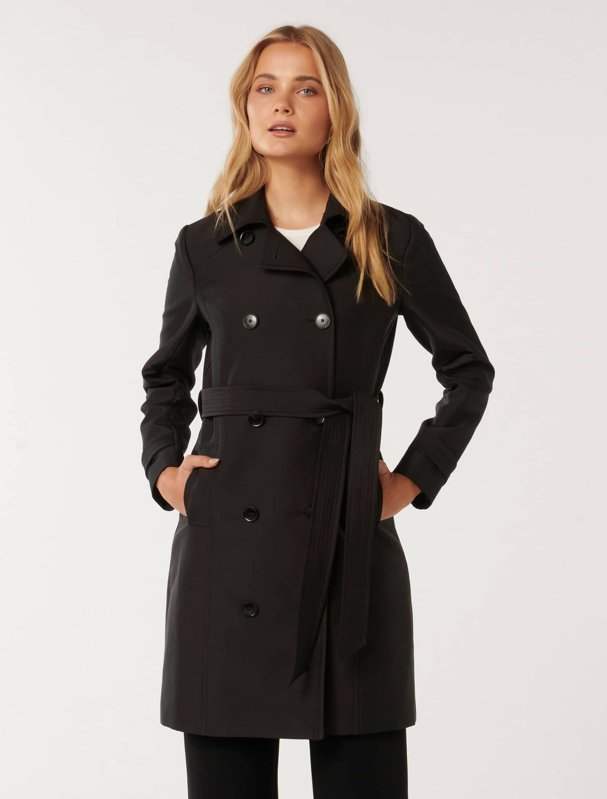 Natasha Soft Trench Black