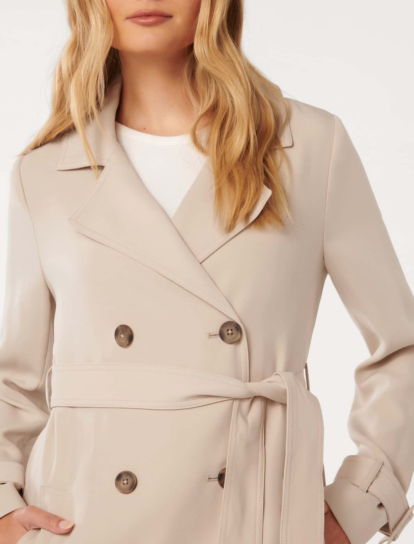 Natasha Soft Trench Cool Sand
