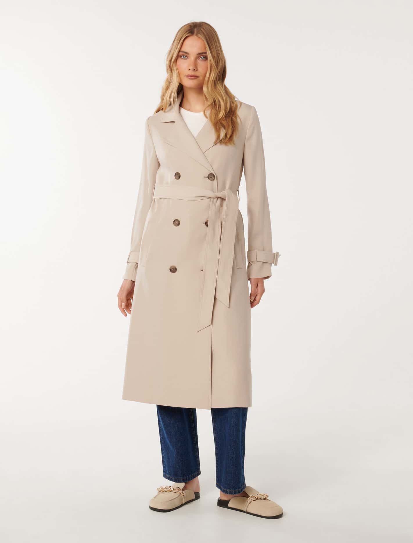 Natasha Soft Trench Cool Sand