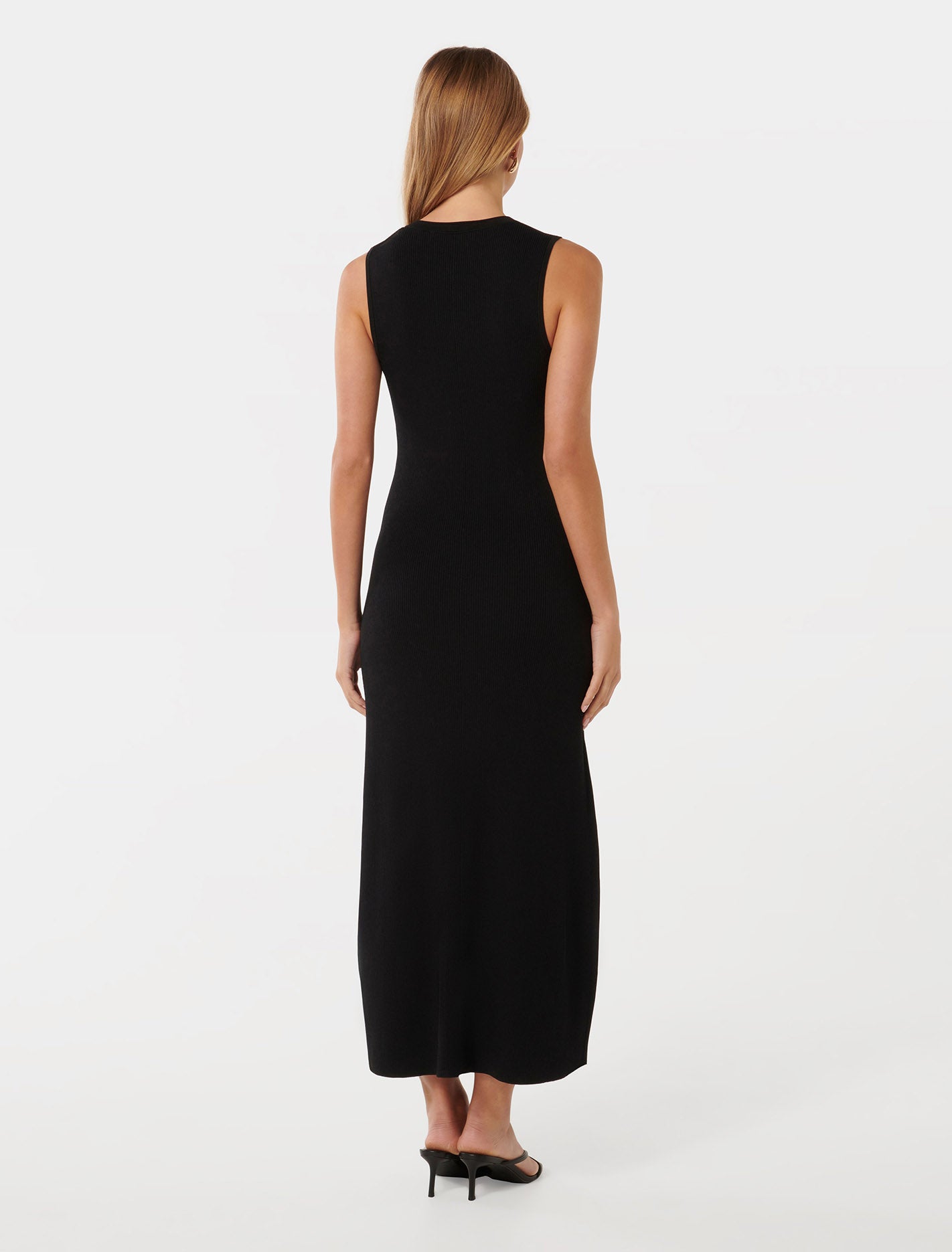 Kelly Button Through Knit Dress Black