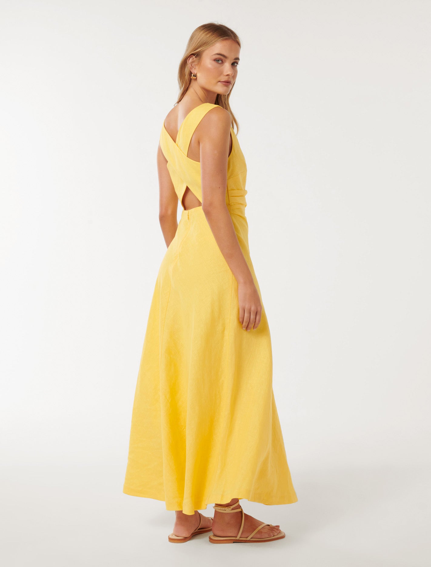 Tania Linen Midi Aspen Gold