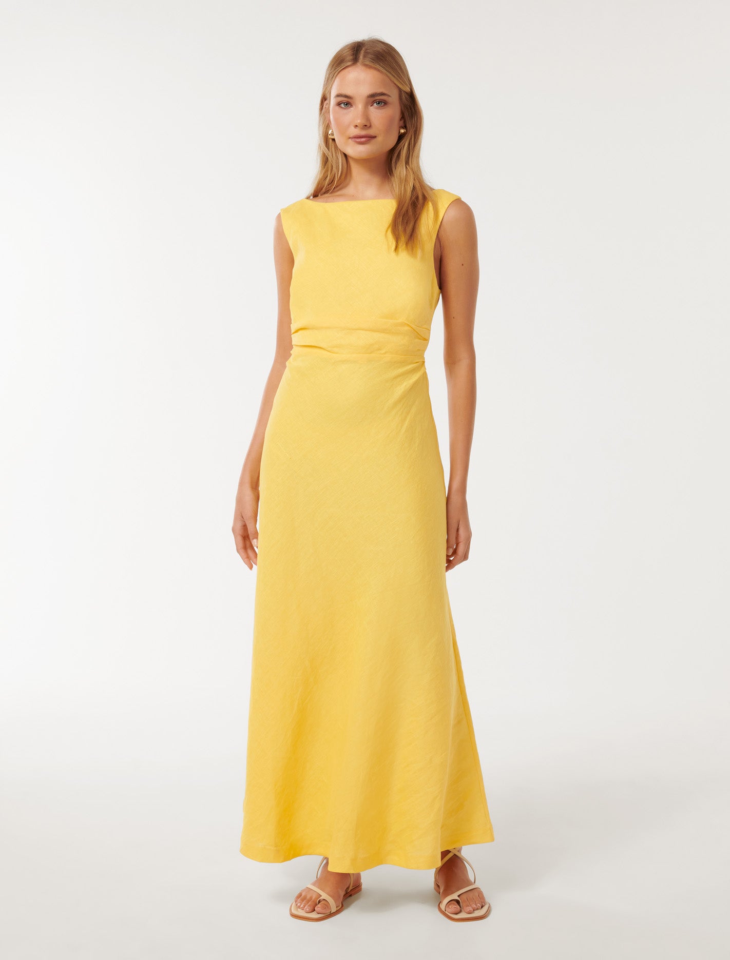 Tania Linen Midi Aspen Gold