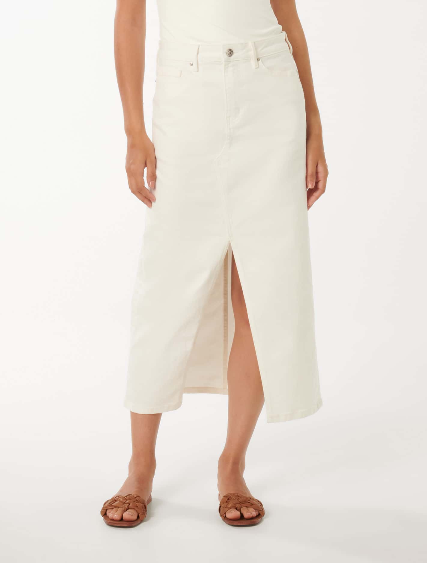 Marion Midaxi Skirt White