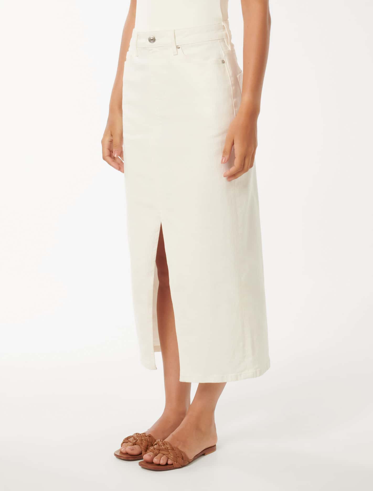 Marion Midaxi Skirt White