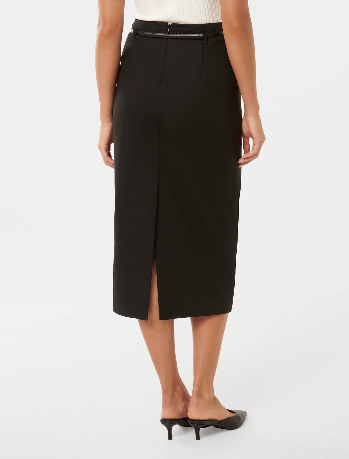 Nadia Pencil Midi Skirt Black