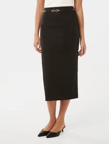 Nadia Pencil Midi Skirt Black