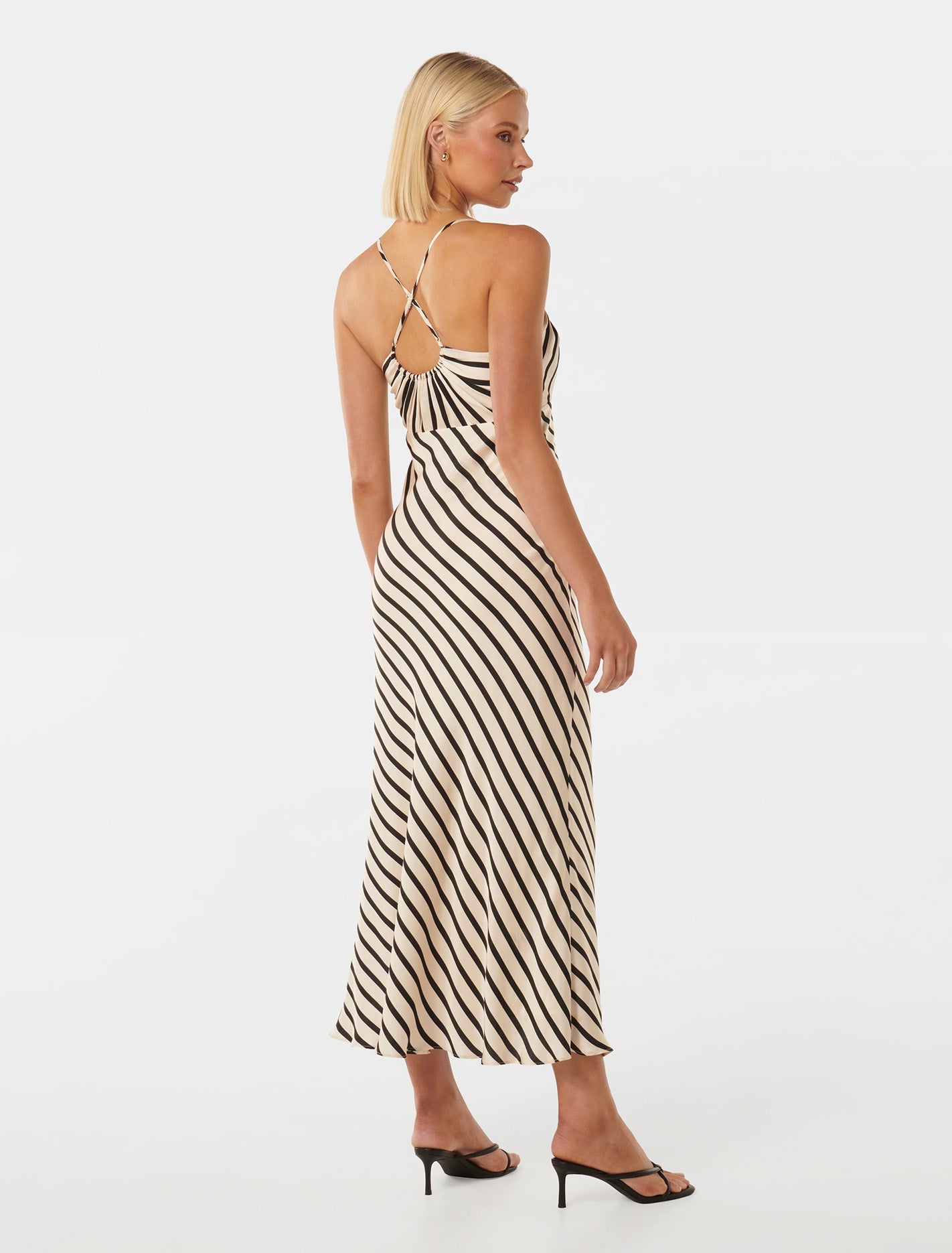 Abby Satin Stripe Midi Thin Royston Stripe