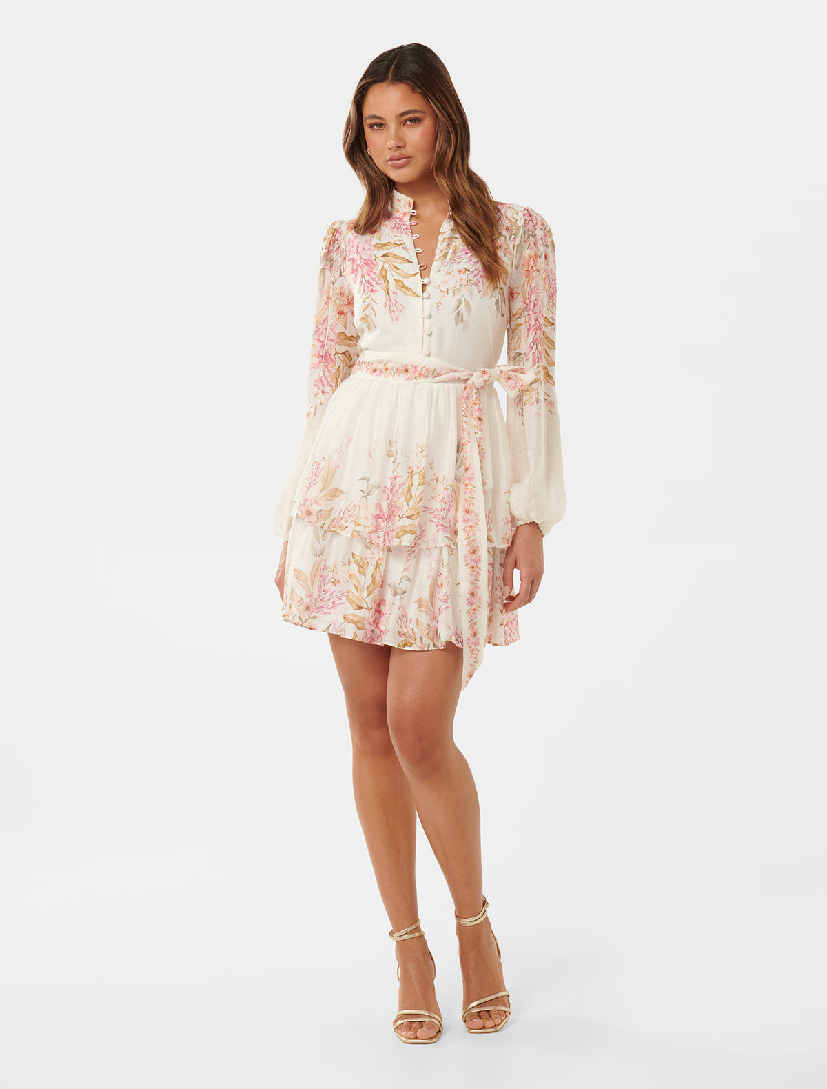 Isla Printed Long Sleeve Mini Conifer Floral